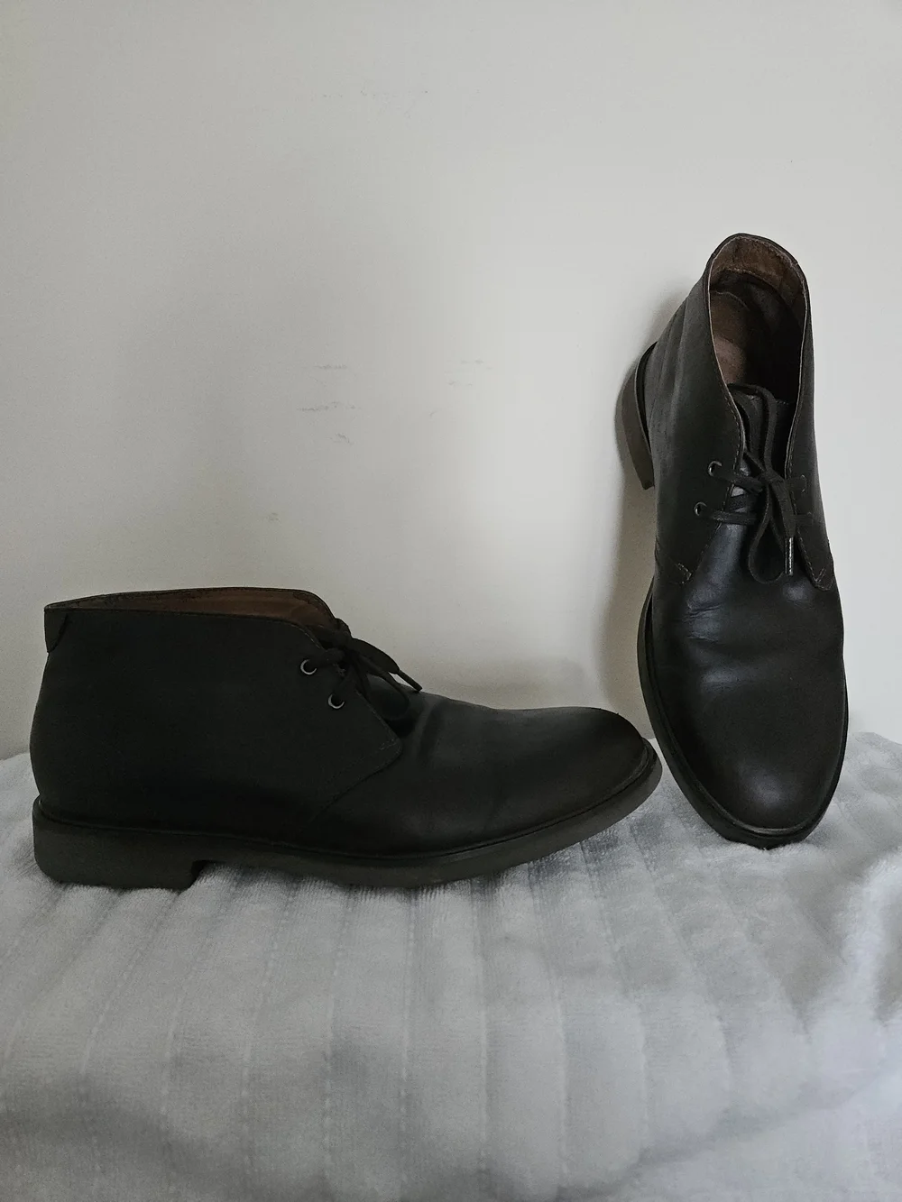 Clarks Collection Men's Brown Leather Chukka Boots Lace-Up US 13.